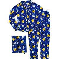 Care Bears Women's Retro Long Pyjama Set in Blue | Size: Large