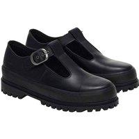 Superga Women's 2541 Box Leather Mary Janes in Black | Size: 5.5