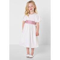 Roco Girl's Prim - Off-White Taffeta Junior Bridesmaid Dress in White | Size: 5 Years