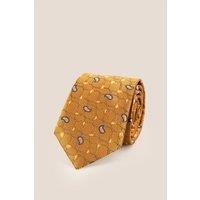 Oswin Hyde Men's Paisley Geometric Copper Tie in Yellow