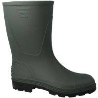 Down To Earth Men's Waterproof Wellington Boots - Durable Rubber Wellies in Green | Size: 7