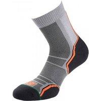 1000 Mile Men's Trail Socks Pack of 2 in Mid Grey | Size: 3-5