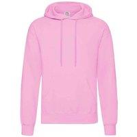 Fruit of the Loom Men's Classic Hooded Sweatshirt in Light Pink | Size: Medium