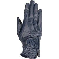 Hy Men's Shimmer Riding Gloves in Mid Navy | Size: Large
