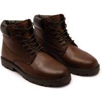 Off the Hook Men's Solo Boys Leather Lace-Up Ankle Boots in Brown | Size: 1