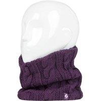 SOCKSHOP Heat Holders Women's 1 Pack 3.5 Tog Heatweaver Yarn Neck Warmer in Plum