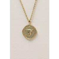 Jon Richard Women's Gold Plated Molten Horoscope Pendant - Taurus