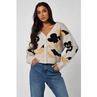 Urban Bliss Women's Floral Cardigan in Grey | Size: Small