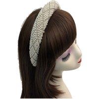 Vellin Women's Crisscross Pearl & Crystal Embellished Headband in White