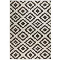 THE RUGS Malta Reversible Indoor Outdoor Rug Flatweave Polypropylene in Black | Size: 160 cm x 230 cm