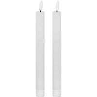 Love Lace Natural Glow S/ 2 White LED Dinner Candles