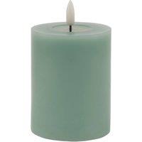 Love Lace Melt Effect 3x4 Sage LED Wax Candle in Green