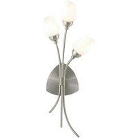 Netlighting Rimini Wall Lamp 3 Light G9 Satin Chrome in Grey