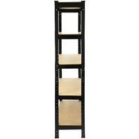 Monstershop 8 x T-RAX Black Metal Racking Units 75cm x 150cm x 30cm | Size: 75 cm x 150 cm x 30 cm