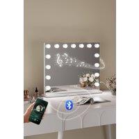 Fascinate Hollywood Vanity Mirror 15 Dimmable LED Bluetooth Beauty Cosmetic Makeup in White