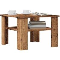 Berkfield Home Coffee Table Old Wood 60x60x42 cm Engineered Wood in Brown | Size: 60 x 60 x 42 cm