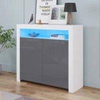 EONLION Contemporary Display Cabinet Console Cabinet Storage Sideboard in Grey