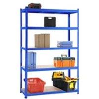 EONLION 180X120X45CM Metal Shelving Units 5 Tiers Steel Garage Shelving Blue | Size: 180 x 120 x 45 cm