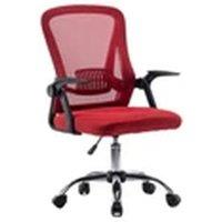 EONLION Mesh Back Ergonomic Office Chair with Flip-up Armrest Red