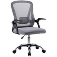 EONLION Mesh Back Ergonomic Office Chair with Flip-up Armrest Light Grey