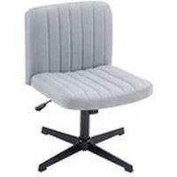 EONLION Armless Office Chair Fabric Padded Seat Visitor Chair Grey