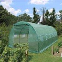 EONLION 2x2x2m Reinforced Walk In Polytunnel Outdoor Garden Greenhouse Green