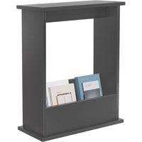 Havendro Grey Slim Side Table with Storage for Small Spaces