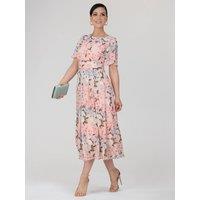 Jolie Moi Women's Mabilie Chiffon Maxi Dress in Light Pink | Size: 10