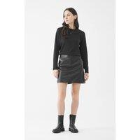 Bolongaro Trevor Women's Real Leather Heather Mini Skirt in Black | Size: Medium