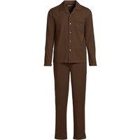 Lands' End Men's Knit Pyjama Set in Brown | Size: Small