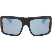 Police Men's Full Rim Square Frame Matte Black Sunglasses