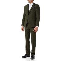 XPOSED Men's Edward Herringbone Tweed Suit in Green | Size: 46R