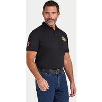 Raging Bull Men's Classic Crest Polo in Black | Size: Large
