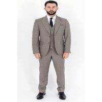 V2 Classic Men's Ralph Three Piece Straw Suit in Beige | Size: 36R