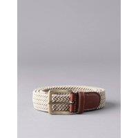 Lakeland Leather Men's 'Greythwaite' Braided Belt in Stone | Size: Small