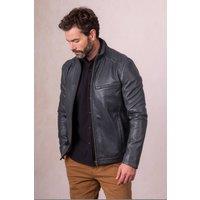 Lakeland Leather Men's 'Penton' Leather Jacket in Blue | Size: 46