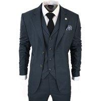 TruClothing Men's AK Collection Herringbone Tweed 3 Piece Suit in Olive | Size: 36R