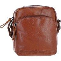 Ashwood Leather Men's 'Valerio' Real Leather Vintage Small Flight Shoulder Bag in Tan