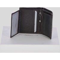 Ashwood Leather Men's Crumble 4-Card Leather Billfold Wallet with ID & Coin Pocket in Brown
