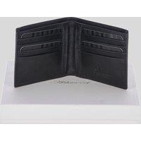 Ashwood Leather Men's Vegetable Tanned Leather Billfold Wallet with 8 Card Slots in Black