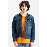 Urban Studio Men's Denim Cropped Light weight Jacket in Blue | Size: Large
