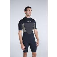 Animal Men's 'Slater' Comfortable Lightweight Stretchy Swim Surf Shorty Wetsuit in Black | Size: Large
