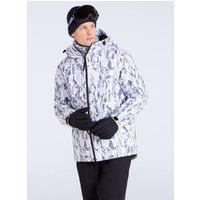 Animal Men's 'Cruise' Water Resistant Lift Pass Pocket Adjustable Hood Snow Jacket in White | Size: Small