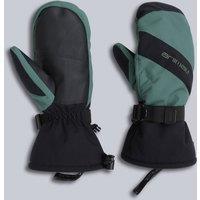 Animal Men's 'Snowstorm' Waterproof Adjustable Toggle PrimaLoft Snow Mittens in Dark Green | Size: Medium
