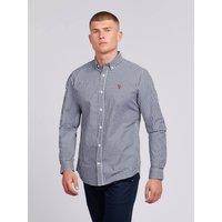 U.S. POLO ASSN. Men's Gingham Poplin Shirt in Dark Navy | Size: 2XL