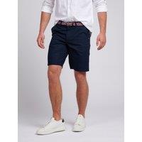 U.S. POLO ASSN. Men's Linen Blend Chino Shorts in Dark Navy | Size: 40
