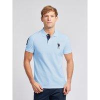 U.S. POLO ASSN. Men's Player 3 Pique Polo Shirt in Pale Blue | Size: Small
