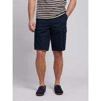 U.S. POLO ASSN. Men's Dobby Weave Cargo Short in Dark Navy | Size: 36