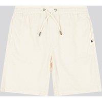 U.S. POLO ASSN. Men's Cotton Twill Drawstring Short in Off-White | Size: Medium