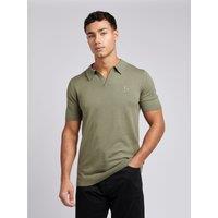 U.S. POLO ASSN. Men's Combed Cotton Revere Polo Shirt in Olive | Size: 2XL